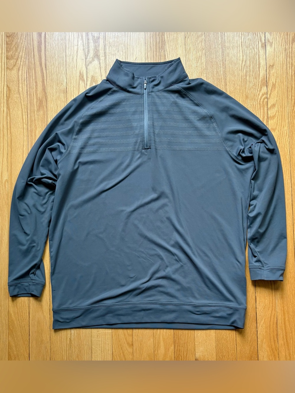 Peter Millar Perth Mens 1/4 Zip Performance Pullover Large Gray Nakoma